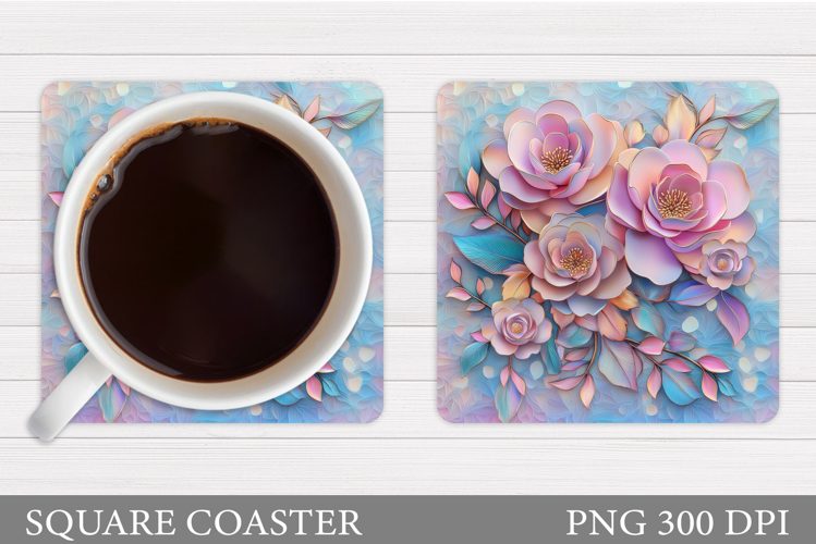 Roses Coaster Design. Roses Sublimation