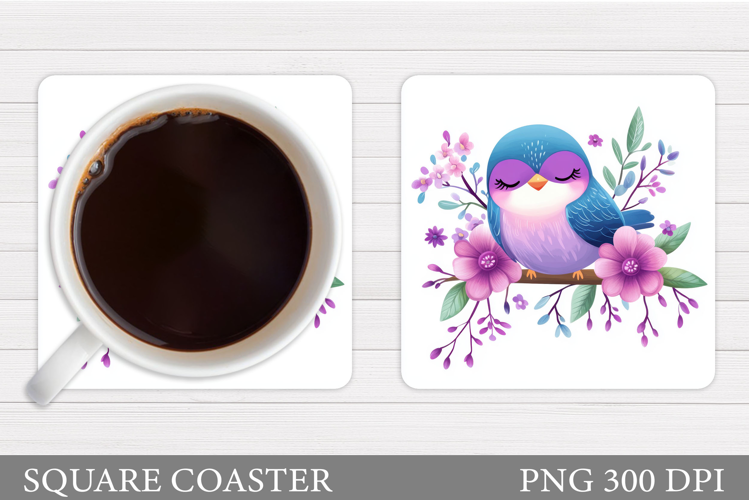 Bird Coaster Design. Bird Sublimation