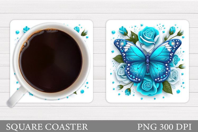 Butterfly Coaster Design. Butterfly Sublimation