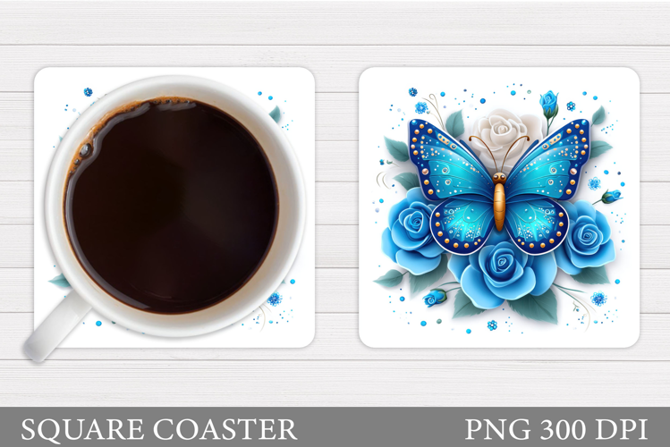 Butterfly Coaster Design. Butterfly Sublimation