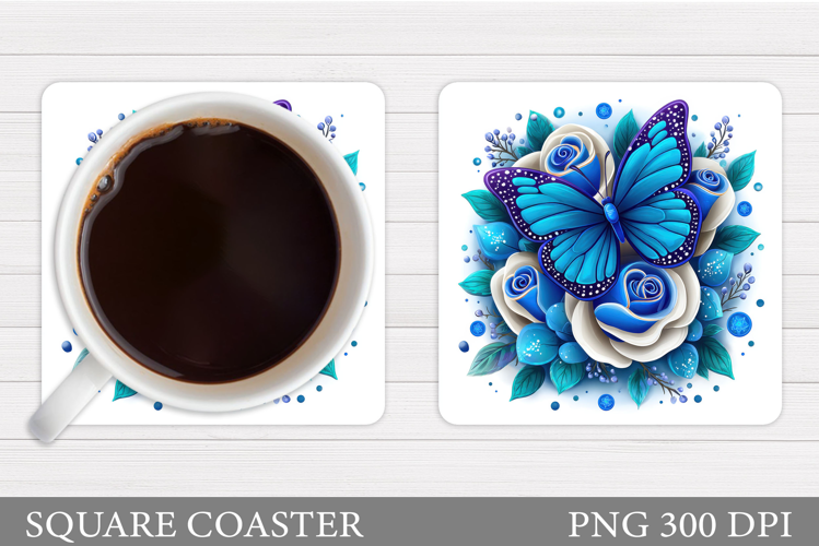 Butterfly Coaster Design. Butterfly Sublimation
