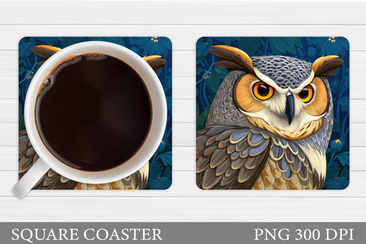 Owl Coaster Design. Owl Sublimation