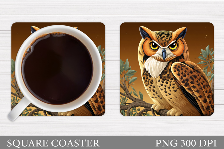 Owl Coaster Design. Owl Sublimation
