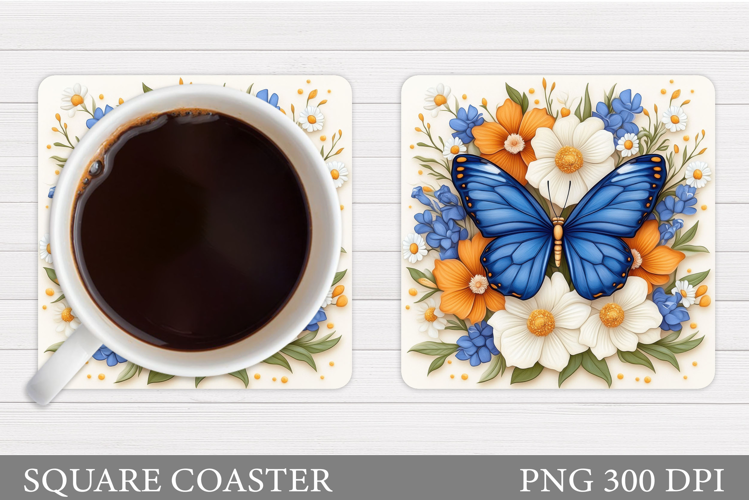 Butterfly Coaster Design. Butterfly Sublimation
