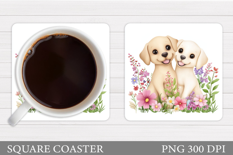 Cute Dogss Coaster Sublimation. Cute Dog Sublimation