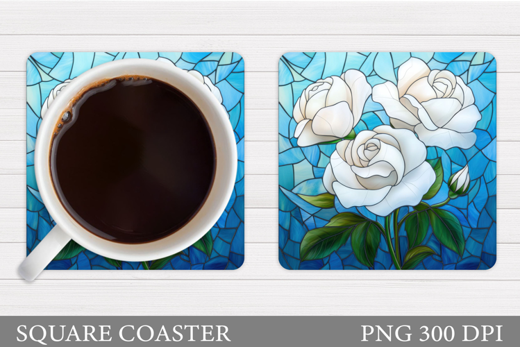 Roses Coaster Sublimation. Flowers Coaster Design