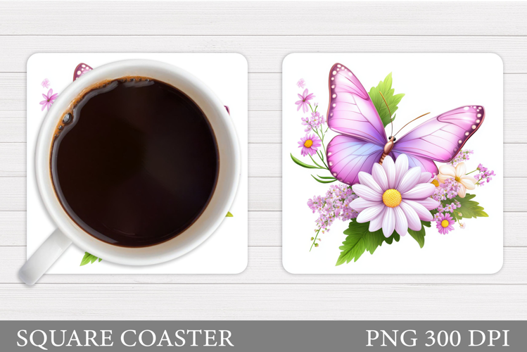 Butterfly Coaster Design. Butterfly Sublimation