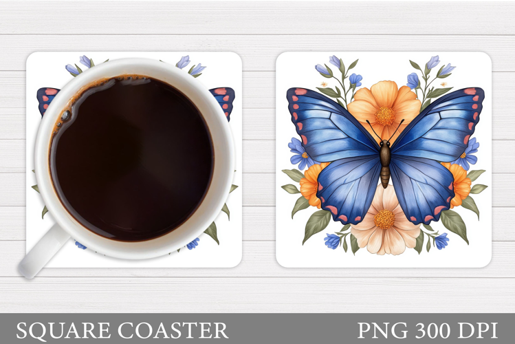 Butterfly Coaster Design. Butterfly Sublimation