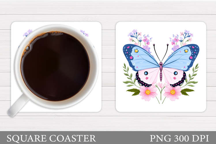Butterfly Coaster Design. Butterfly Sublimation