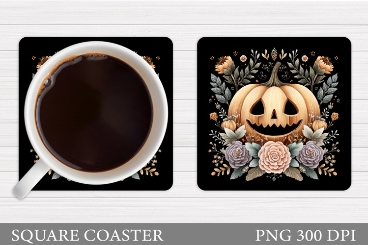 Halloween Pumpkin Coaster. Halloween Coaster Design