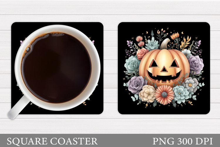 Halloween Pumpkin Coaster. Halloween Coaster Sublimation