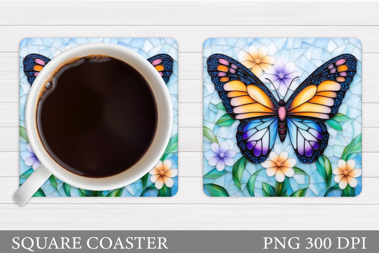 Butterfly Coaster Design. Butterfly Sublimation