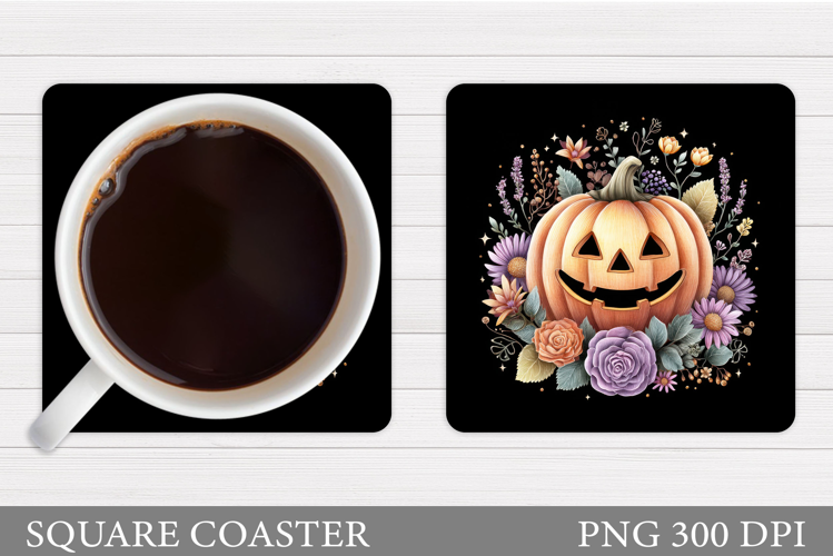 Halloween Pumpkin Coaster. Halloween Coaster Sublimation