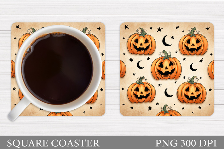 Halloween Pumpkin Coaster. Halloween Coaster Design