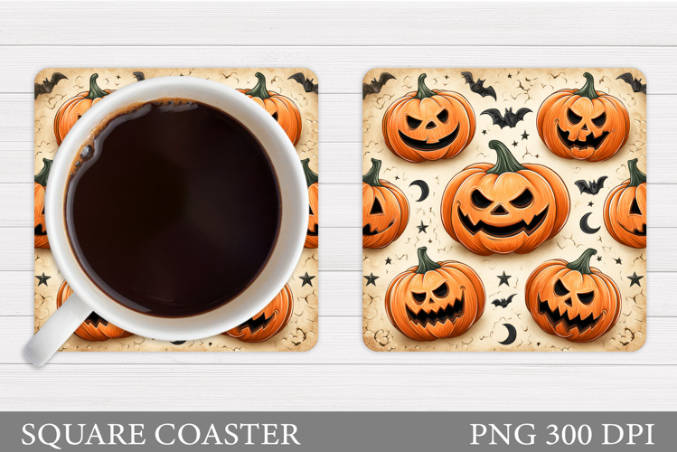 Halloween Pumpkin Coaster. Halloween Coaster Sublimation