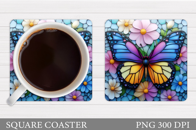 Butterfly Coaster Design. Butterfly Sublimation