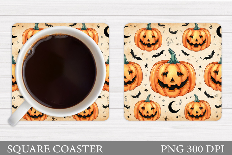 Halloween Pumpkin Coaster. Halloween Coaster Sublimation