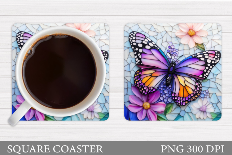 Butterfly Coaster Design. Butterfly Sublimation