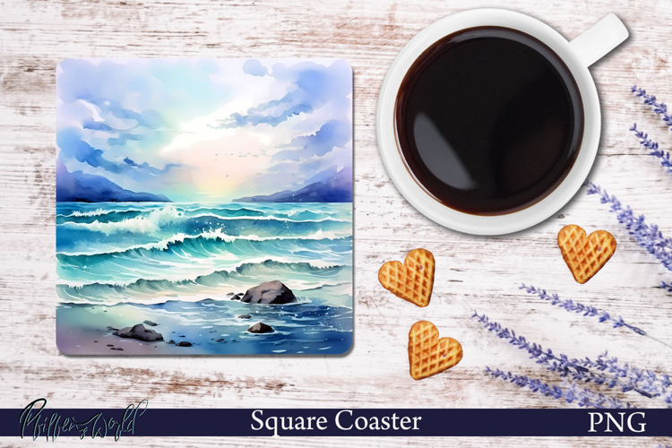 Square Coaster | Blue Horizon Beach