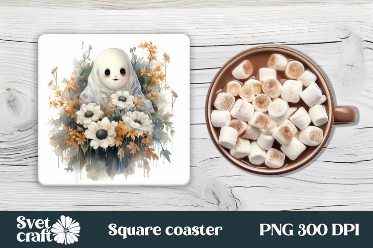 Halloween square coaster sublimation | Coaster PNG