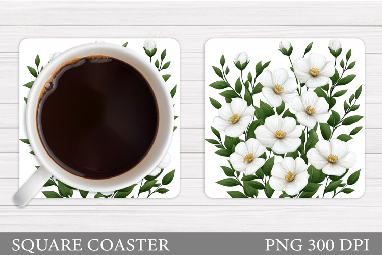 Flowers Coaster Design. Flowers Sublimation