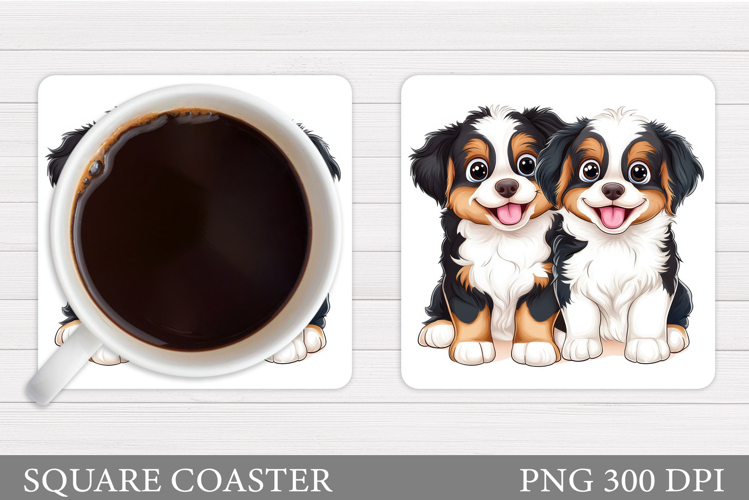 Cute Dogs Coaster Design. Cute Dogs Sublimation