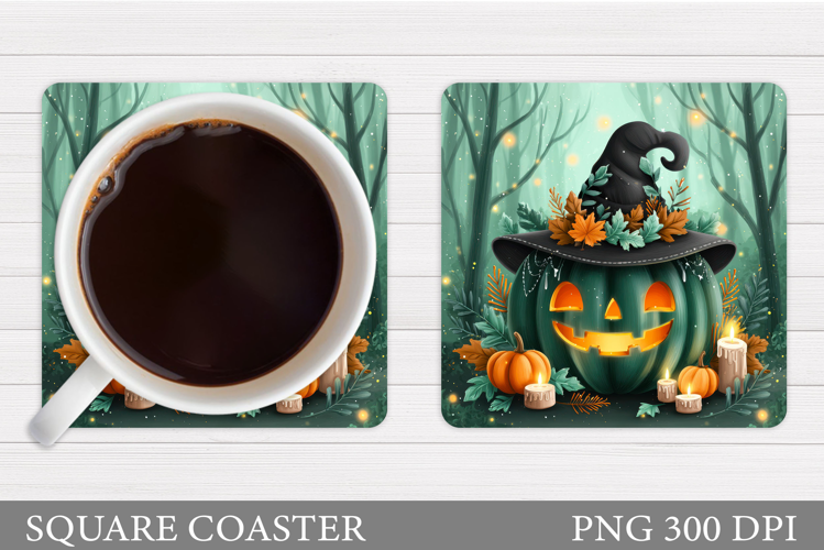 Halloween Pumpkin Coaster. Halloween Coaster Sublimation