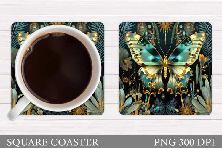 Butterfly Coaster Design. Butterfly Sublimation
