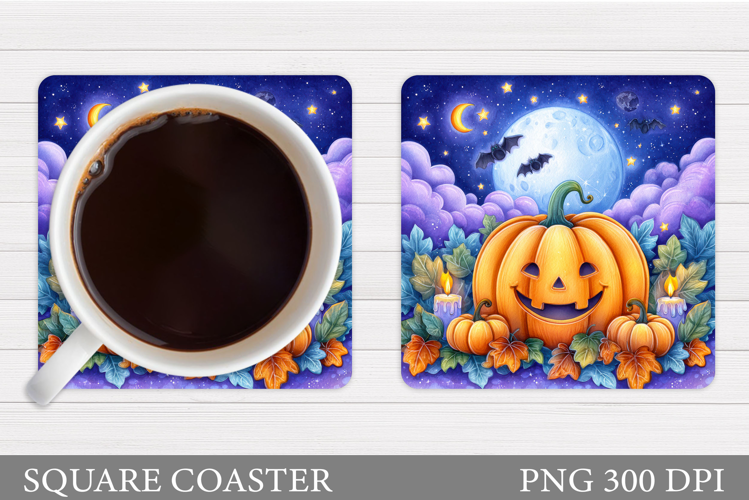 Halloween Pumpkin Coaster. Halloween Coaster Design