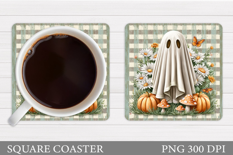 Halloween Ghost Teacher Coaster. Cute Ghost Coaster Design