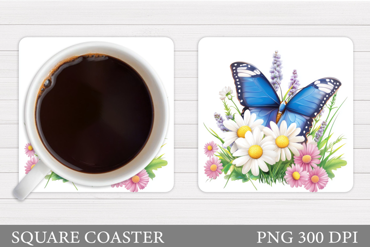 Butterfly Coaster Design. Butterfly Sublimation