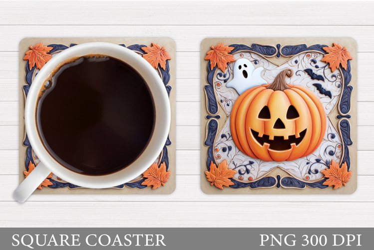 Halloween Pumpkin Coaster. Halloween Coaster Sublimation