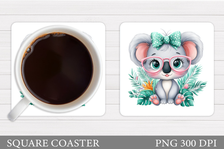 Cute Koala Coaster Design. Koala Sublimation