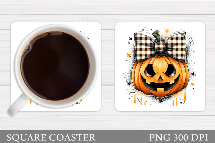 Halloween Pumpkin Coaster. Halloween Coaster Design