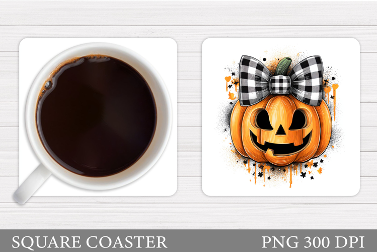 Halloween Pumpkin Coaster. Halloween Coaster Design