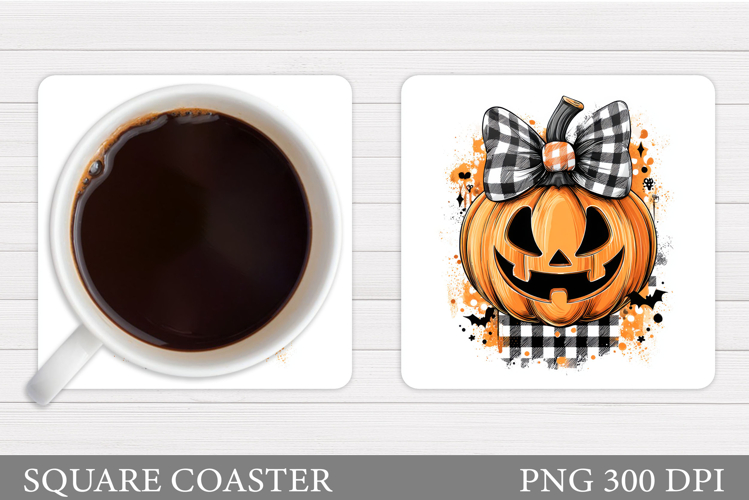 Halloween Pumpkin Coaster. Halloween Coaster Design