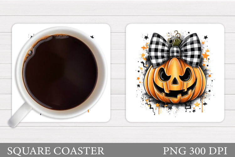 Halloween Pumpkin Coaster. Halloween Coaster Design