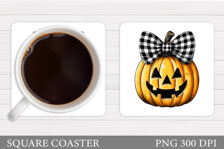 Halloween Pumpkin Coaster. Halloween Coaster Sublimation