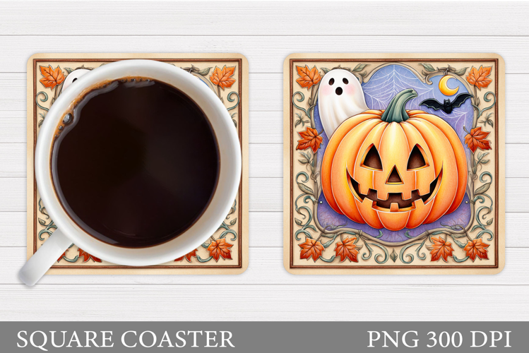 Halloween Pumpkin Coaster. Halloween Coaster Design