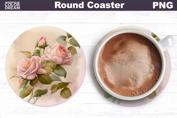 Flowers Coaster | Floral Car Coaster | Roses Coaster