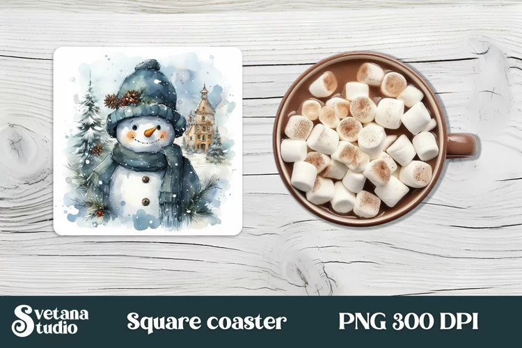 Christmas square coaster