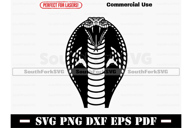 Cobra Head Snake Vector Design Files SVG PNG DXF EPS PDF