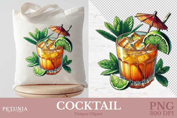 Drink Cocktail PNG | Watercolor Clipart