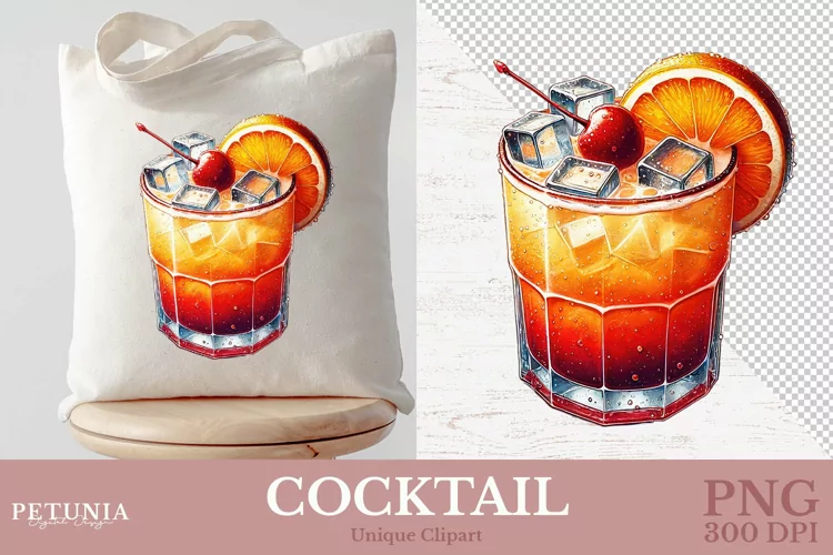 Drink Cocktail PNG | Watercolor Clipart