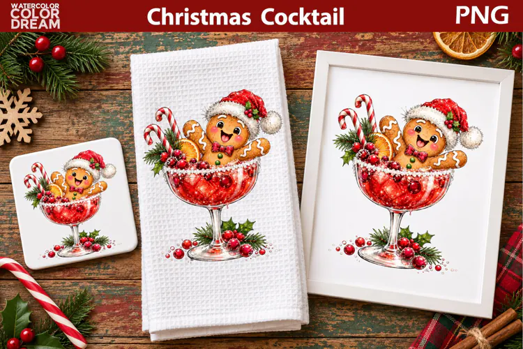 Christmas Gingerbread Cocktail | Holiday Sublimation