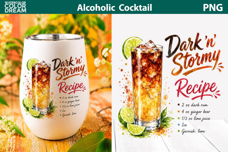 Alcoholic Cocktail Sublimation | Cocktail Recipe Sublimation
