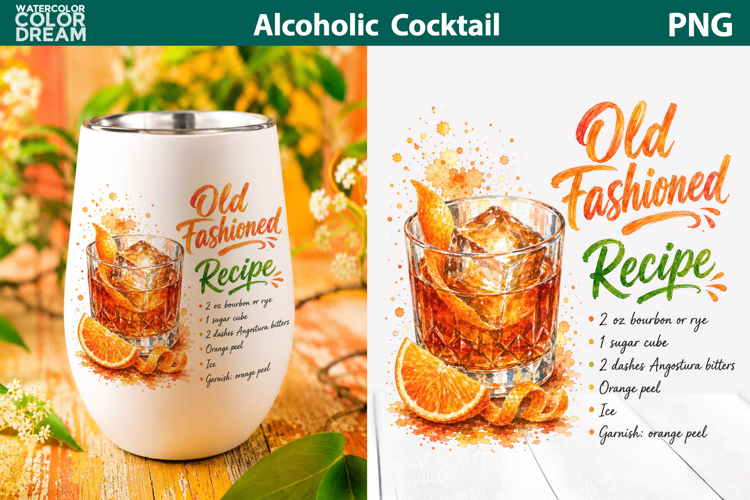 Alcoholic Cocktail Sublimation | Cocktail Recipe Sublimation