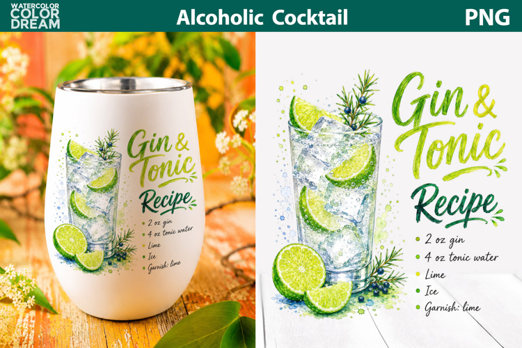 Alcoholic Cocktail Sublimation | Cocktail Recipe Sublimation
