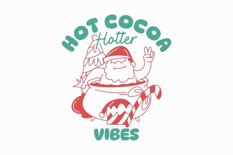 Hot cocoa Hotter Vibes Winter Christmas T-shirt