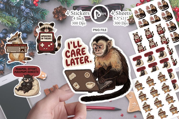 Cocoa & Cold Takes Gaming Café Sticker example image 1